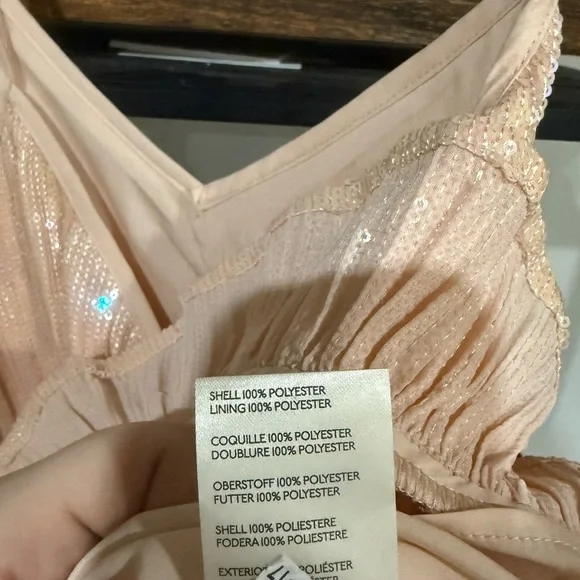 ✨ Anthropologie Sequin Ruffle Hem Cami Top ✨ size 10 - Picture 7 of 9